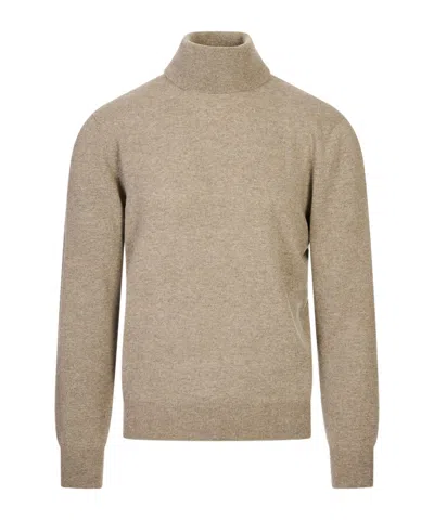 Agnona Turtleneck Long-sleeve Sweater In Neutral