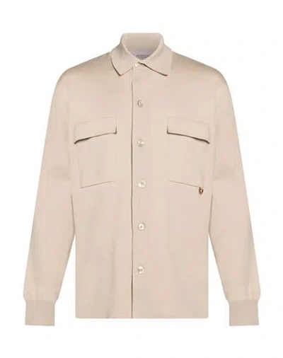Agnona Man Cardigan Beige Size L Cotton, Silk, Polyamide, Brass In Pink