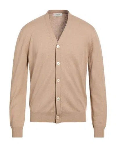 Agnona Man Cardigan Sand Size M Cotton, Cashmere In Neutral