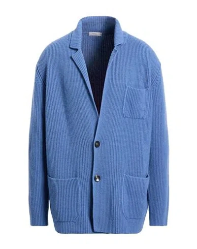 Agnona Man Cardigan Slate Blue Size M Cashmere