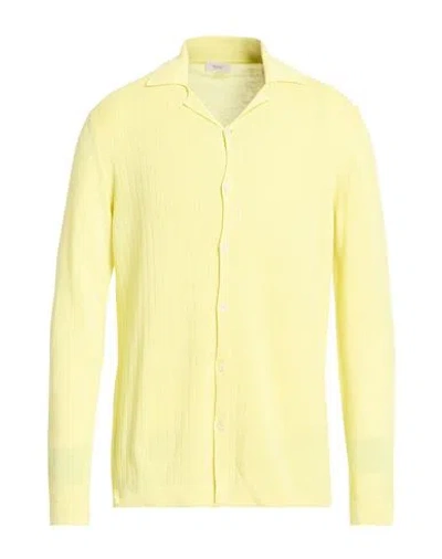 Agnona Man Cardigan Yellow Size M Linen, Silk