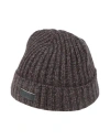 Agnona Man Hat Burgundy Size Onesize Cashmere In Brown