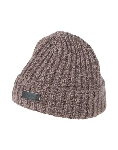 Agnona Man Hat Chocolate Brown Size Onesize Cashmere