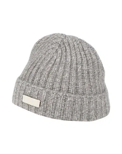 Agnona Man Hat Grey Size Onesize Cashmere In Gray