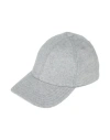Agnona Man Hat Light Grey Size L Silk, Cashmere In Gray