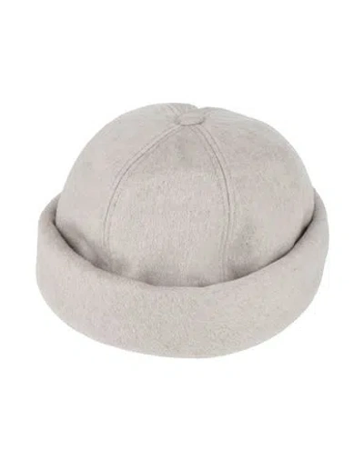 Agnona Man Hat Light Grey Size M Cashmere In Gray