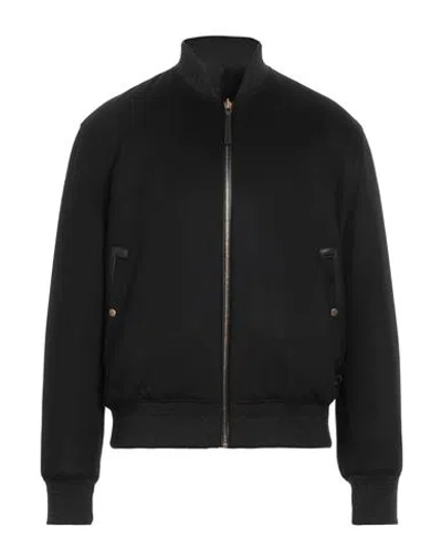 Agnona Man Jacket Black Size 38 Cashmere, Polyamide, Elastane