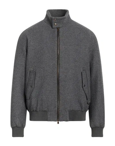 Agnona Man Jacket Grey Size 38 Cashmere, Polyamide, Elastane In Black