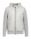 Agnona Man Jacket Grey Size 40 Silk, Cashmere, Calfskin In Gray