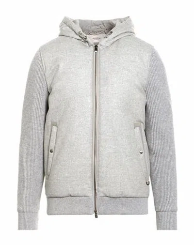 Agnona Man Jacket Grey Size 40 Silk, Cashmere, Calfskin In Gray
