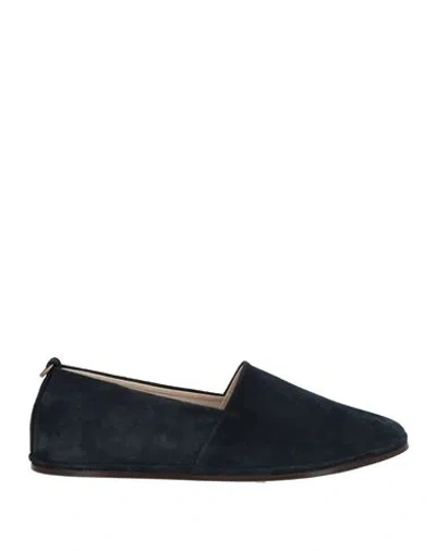 Agnona Man Loafers Midnight Blue Size 9 Leather