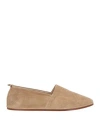 Agnona Man Loafers Sand Size 9 Leather