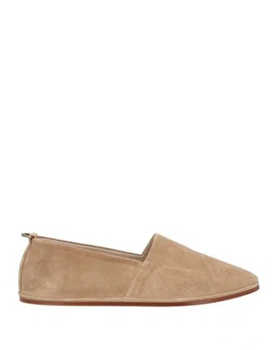 Agnona Man Loafers Sand Size 9 Leather