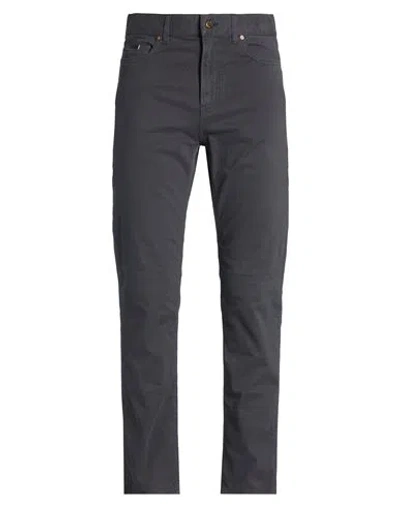 Agnona Man Pants Black Size 32 Cotton, Elastane In Gray