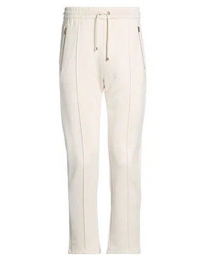Agnona Man Pants Cream Size L Cotton, Silk In White