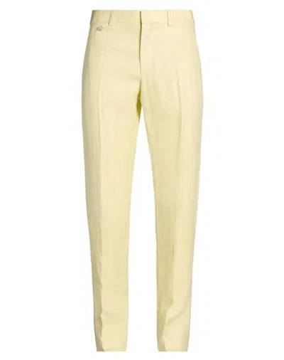 Agnona Man Pants Pastel Yellow Size 32 Linen
