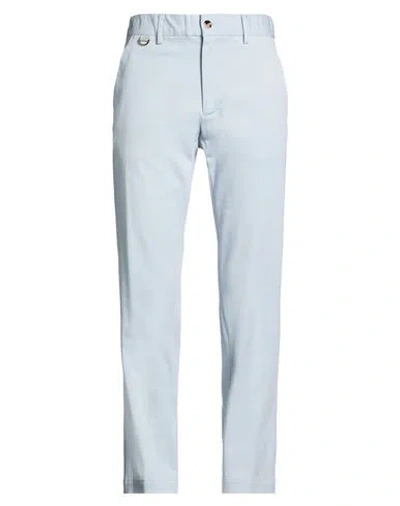 Agnona Man Pants Sky Blue Size 32 Cotton, Elastane