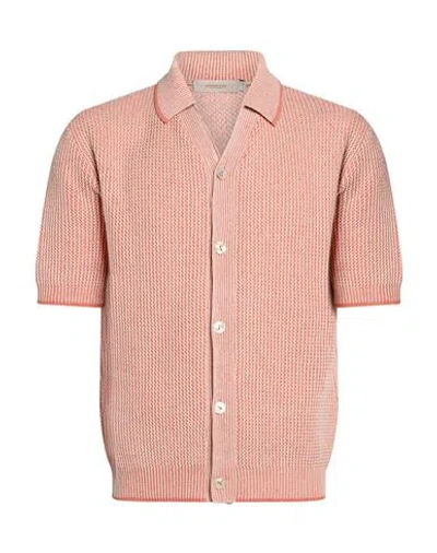 Agnona Man Shirt Antique Rose Size M Cotton, Linen, Cashmere In Pink