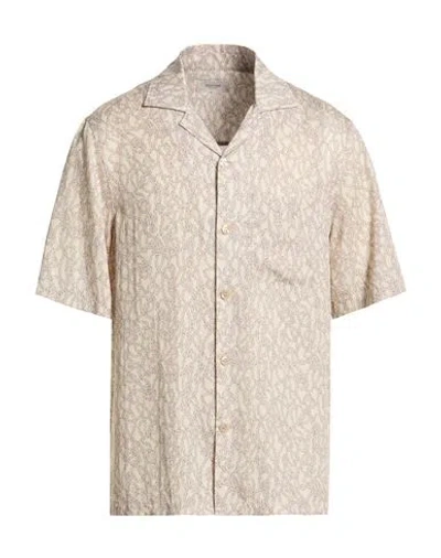 Agnona Man Shirt Beige Size M Lyocell In Orange