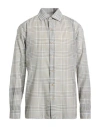 Agnona Man Shirt Light Grey Size 44 Wool, Silk In Gold