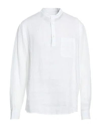 Agnona Man Shirt White Size 38 Linen