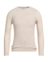 Agnona Man Sweater Beige Size L Cashmere, Silk, Polyester, Metal In Neutral