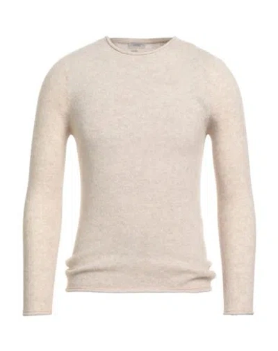 Agnona Man Sweater Beige Size L Cashmere, Silk, Polyester, Metal In Neutral