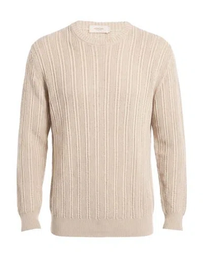 Agnona Man Sweater Beige Size Xxl Silk, Cashmere, Cotton In Metallic