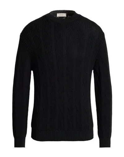 Agnona Man Sweater Black Size M Silk, Cotton