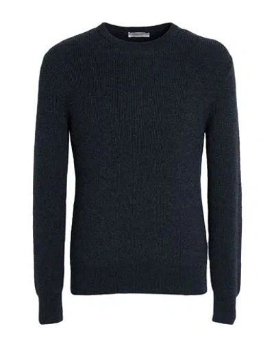Agnona Man Sweater Charcoal Size Xxl Cashmere, Metal In Blue