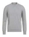 Agnona Man Sweater Grey Size Xl Cashmere, Metal In Gray