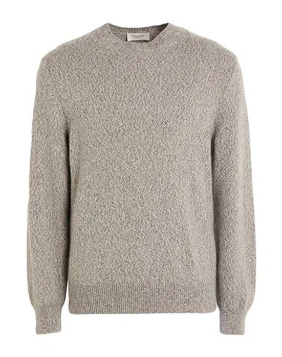 Agnona Man Sweater Grey Size Xl Wool, Metal In Neutral