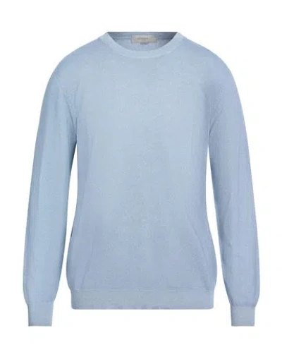 Agnona Man Sweater Light Blue Size M Silk, Cotton, Cashmere
