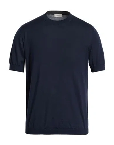 Agnona Man Sweater Midnight Blue Size Xxl Cashmere, Wool, Silk