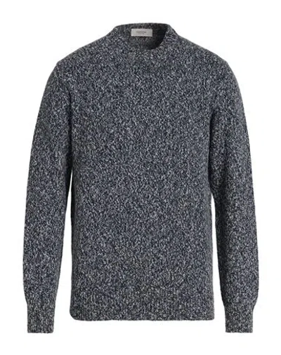 Agnona Man Sweater Navy Size Xl Wool, Cashmere, Metal In Blue