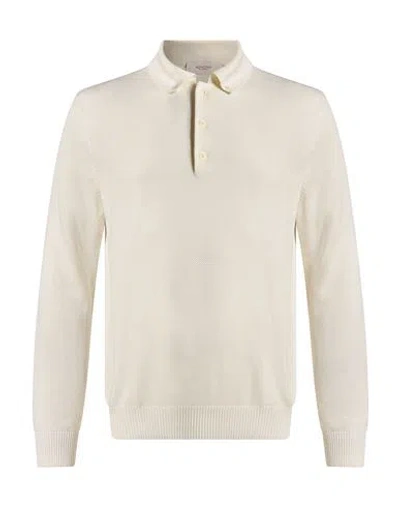 Agnona Man Sweater Off White Size L Silk, Cotton