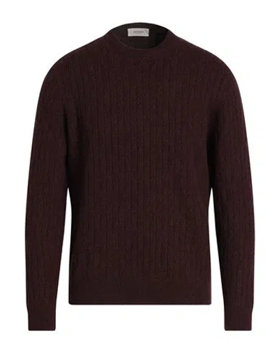 Agnona Man Sweater Plum Size M Cashmere In Brown