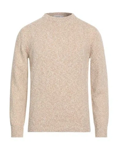 Agnona Man Sweater Sand Size Xl Wool, Cashmere, Metal In Nude