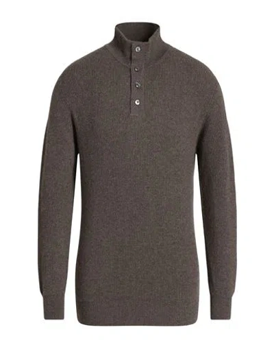 Agnona Man Sweater Taupe Size M Cashmere In Gray