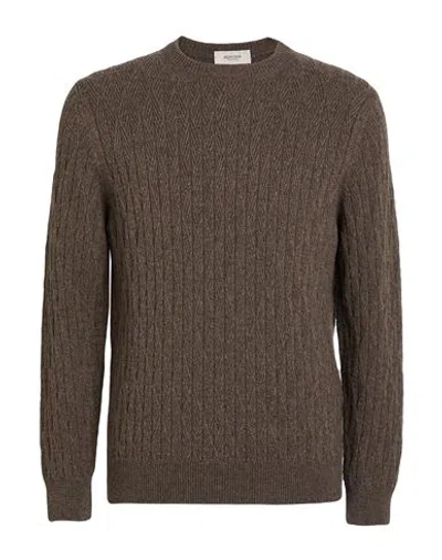 Agnona Man Sweater Taupe Size Xl Cashmere, Metal In Brown