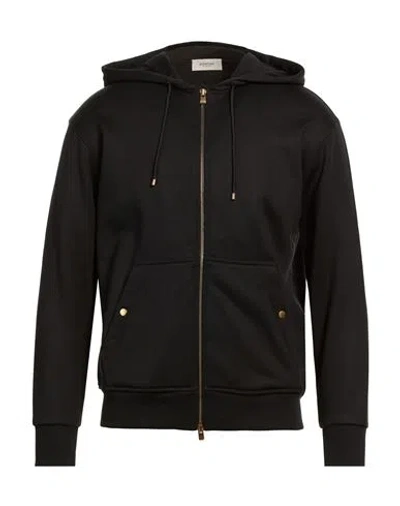 Agnona Man Sweatshirt Black Size Xxl Cotton, Silk