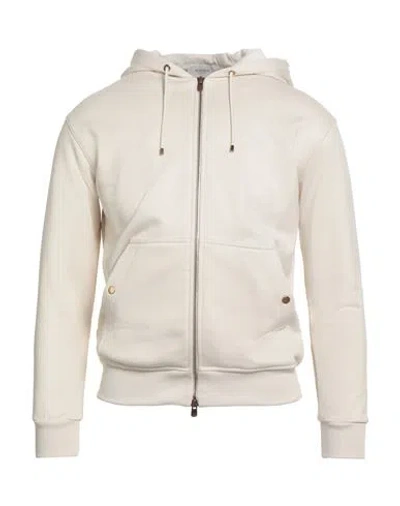 Agnona Man Sweatshirt Ivory Size L Cotton, Silk In White
