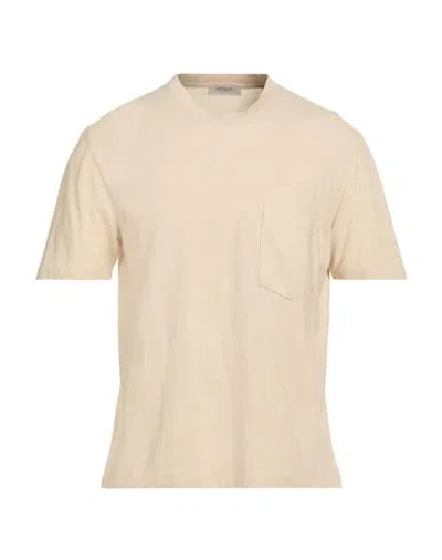 Agnona Man T-shirt Beige Size Xxl Cotton, Elastane, Metal In Neutral