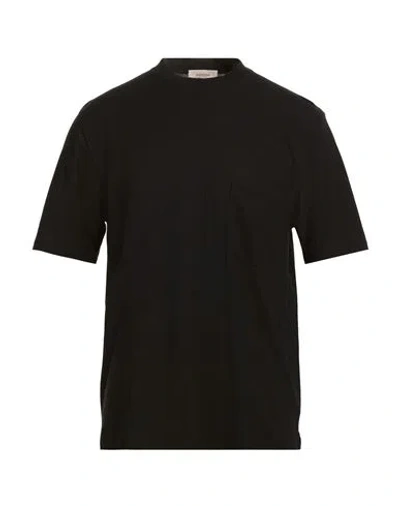 Agnona Man T-shirt Black Size Xxl Cotton, Elastane, Metal