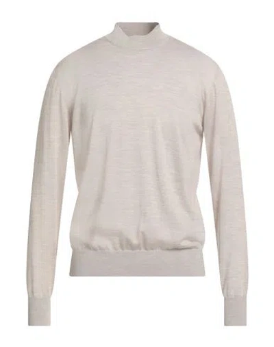 Agnona Man Turtleneck Beige Size L Cashmere, Wool, Silk In White