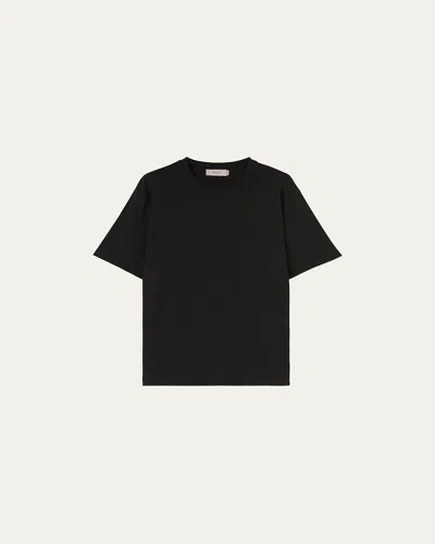 Agnona Men's Cashmere-blend Crewneck T-shirt In Anthracite