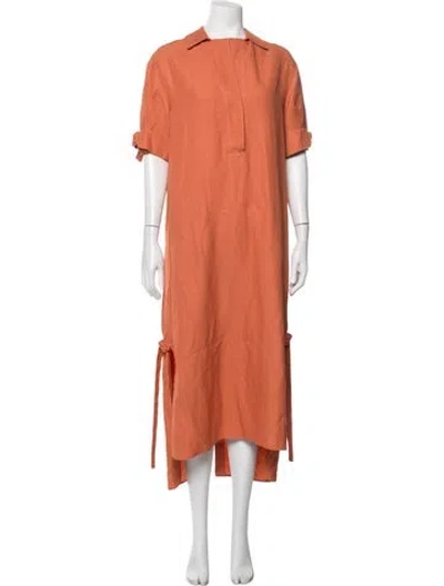 Pre-owned Agnona Midi Length Dress In Orange