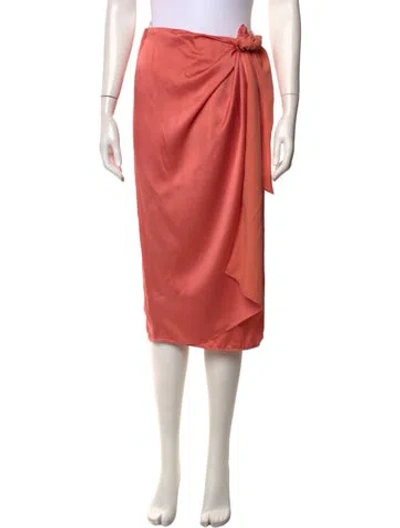 Pre-owned Agnona Midi Length Skirt In Pink