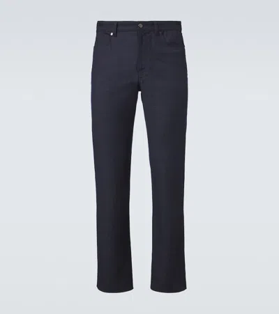 Agnona Mid-rise Straight Jeans In Blue