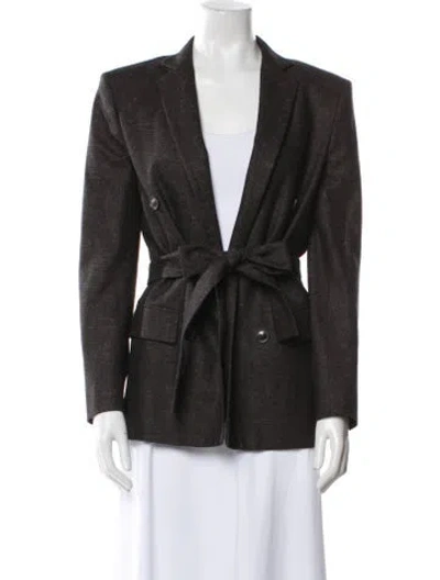 Pre-owned Agnona Mohair Blazer In Black